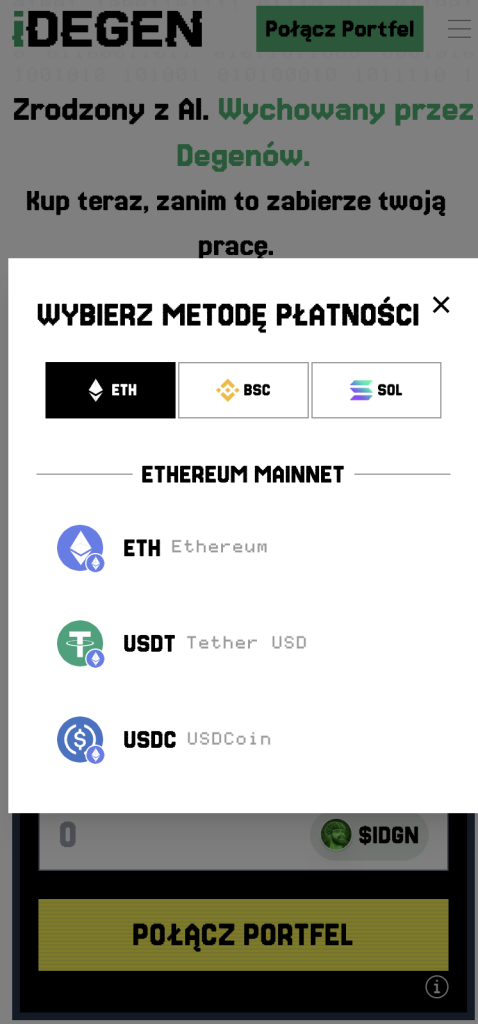 opcje platnosci jak kupic idegen