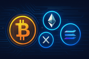 Solana, Bitcoin, Ripple, Ethereum