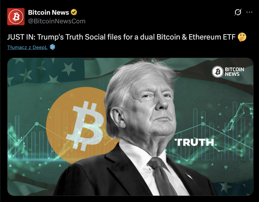 Trump uruchanmia fundusz ETF