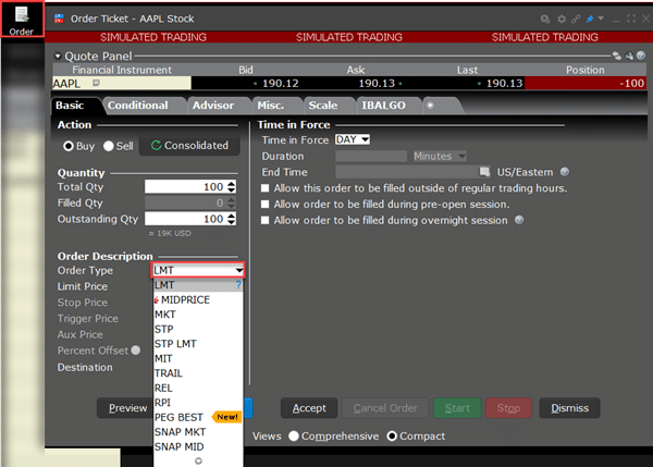 interactive brokers zlecenie