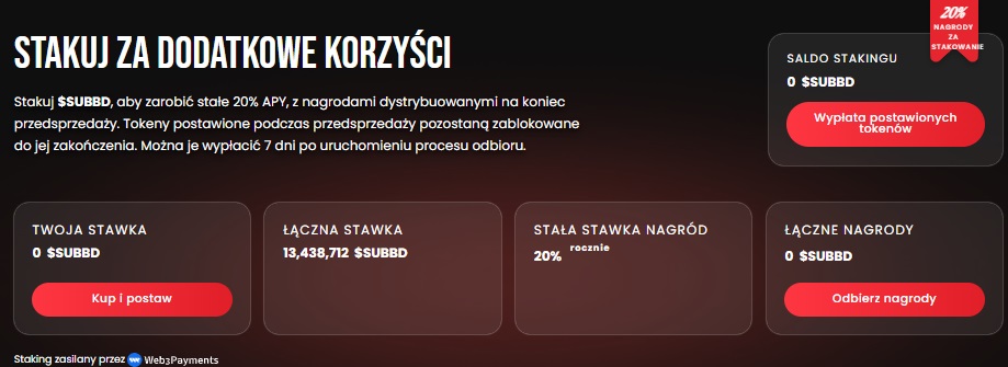 SUBBD staking