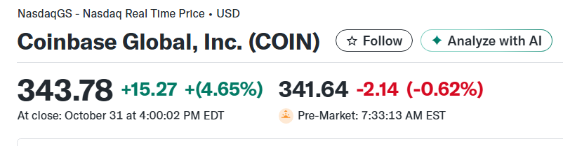 coinbase akcje