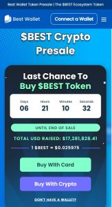 Główna strona przedsprzedaży Best Wallet Token