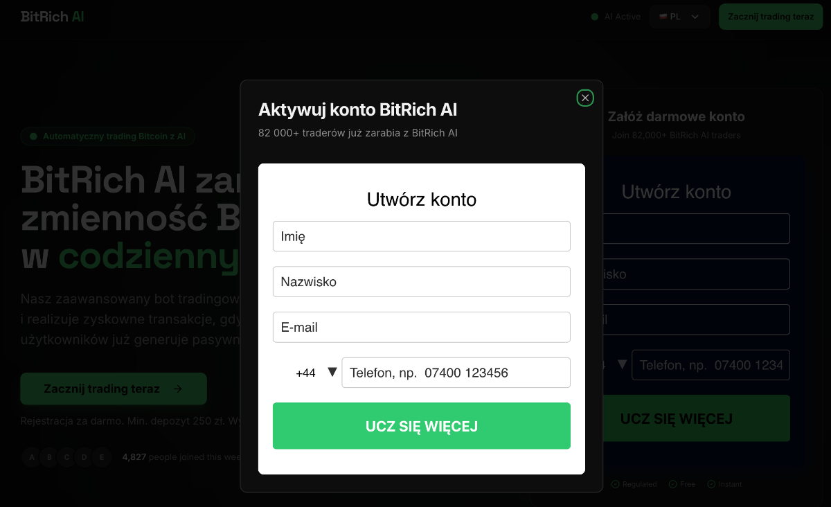 Aktywuj konto BitRich AI