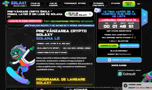 Pre-vânzarea Solaxy aproape de final
