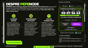 PEPENODE pagina de pre-vânzare