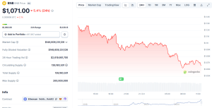 prețul BNB CoinGecko