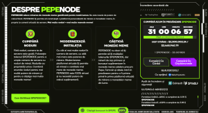 PEPENODE pagina de pre-vanzare