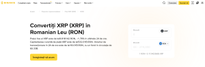 XRP - RON conversie pe Binance