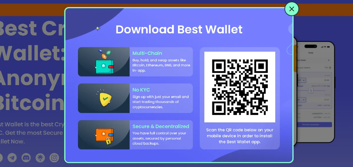 Skinite Best Wallet aplikaciju