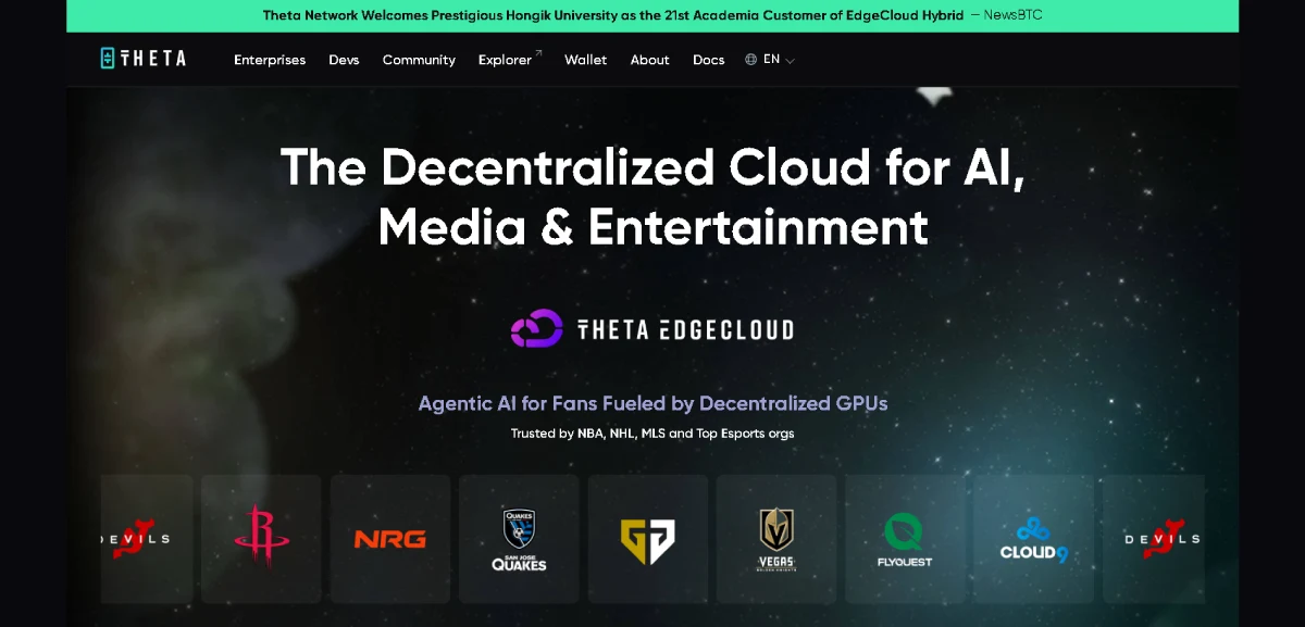 Theta Network Pocetna Stranica