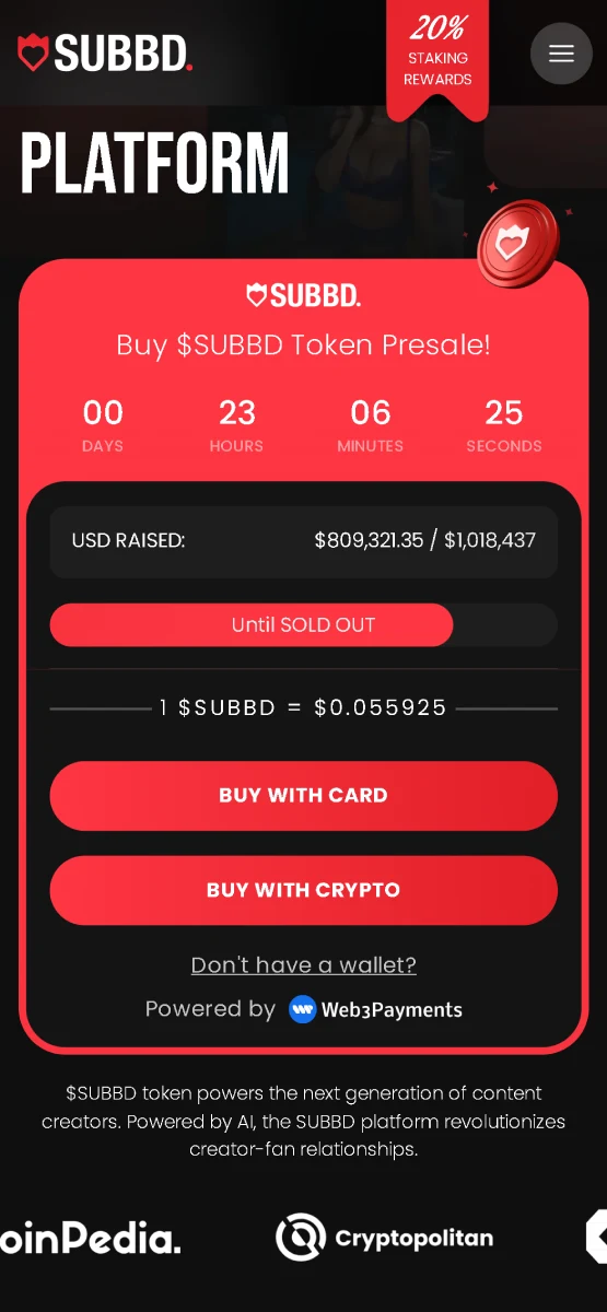 Zamenite vase tokene iz novcanika za AI tokene SUBBD