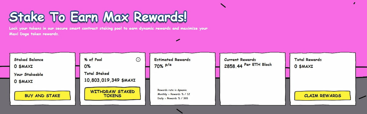 Maxi Doge Staking