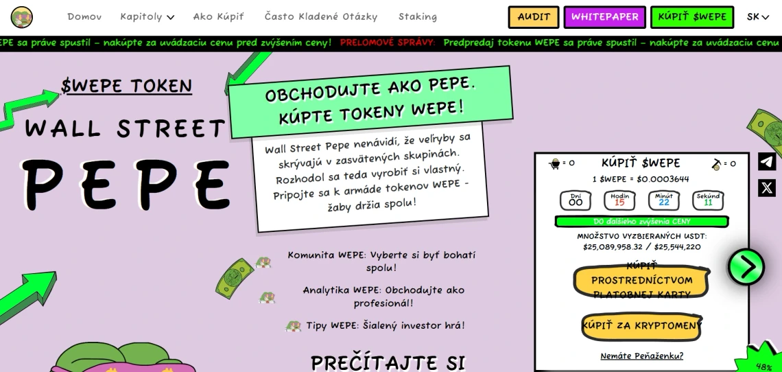 predikcia ceny wall street pepe