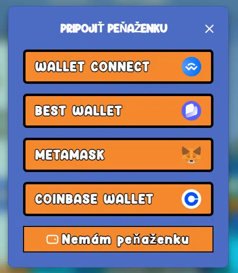pripojenie penazenky