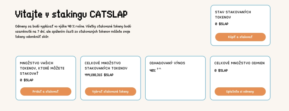 catslap predikcia ceny staking