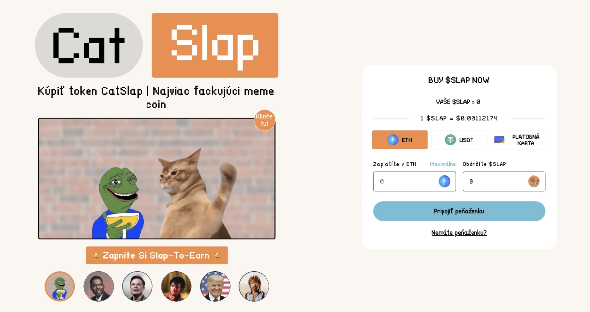 catslap token najlepšie predpredaje kryptomien