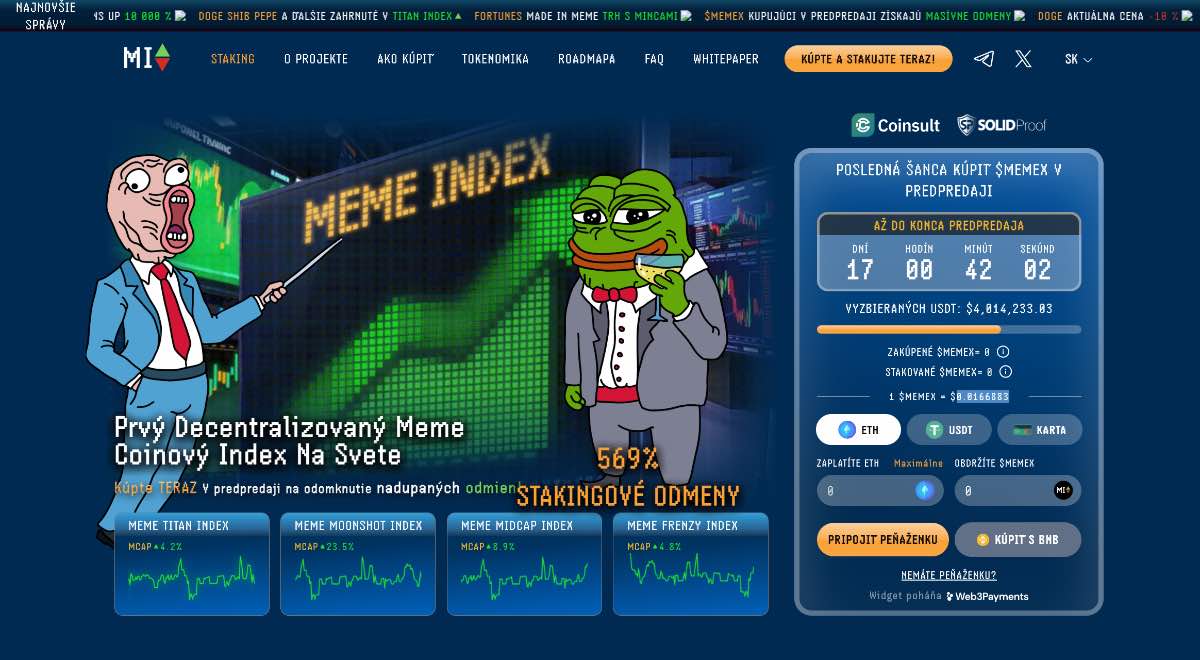 Meme Index MEMEX kryptomeny