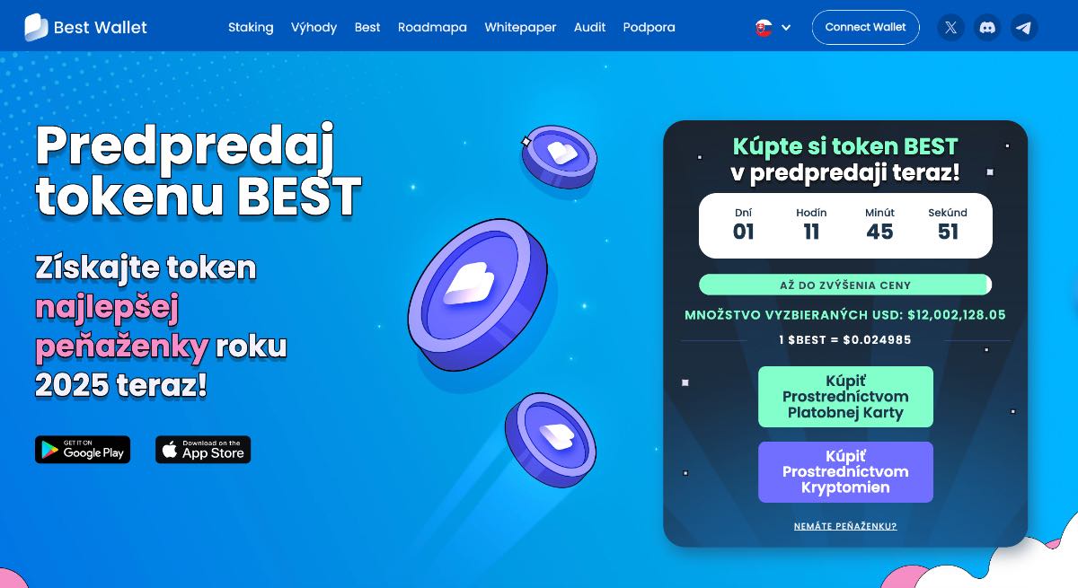 Best Wallet token BEST nové kryptomeny na Binance