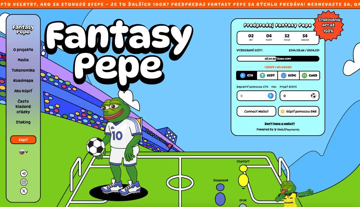 Fantasy Pepe najlacnejšie kryptomeny