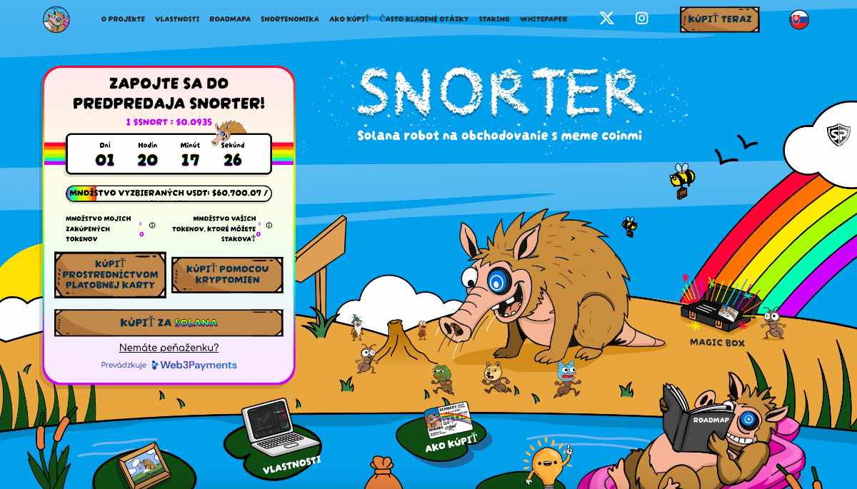 Snorter Bot SNORT najlepšie meme coiny