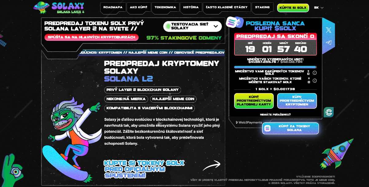 Solana L2 Solaxy top predpredaj