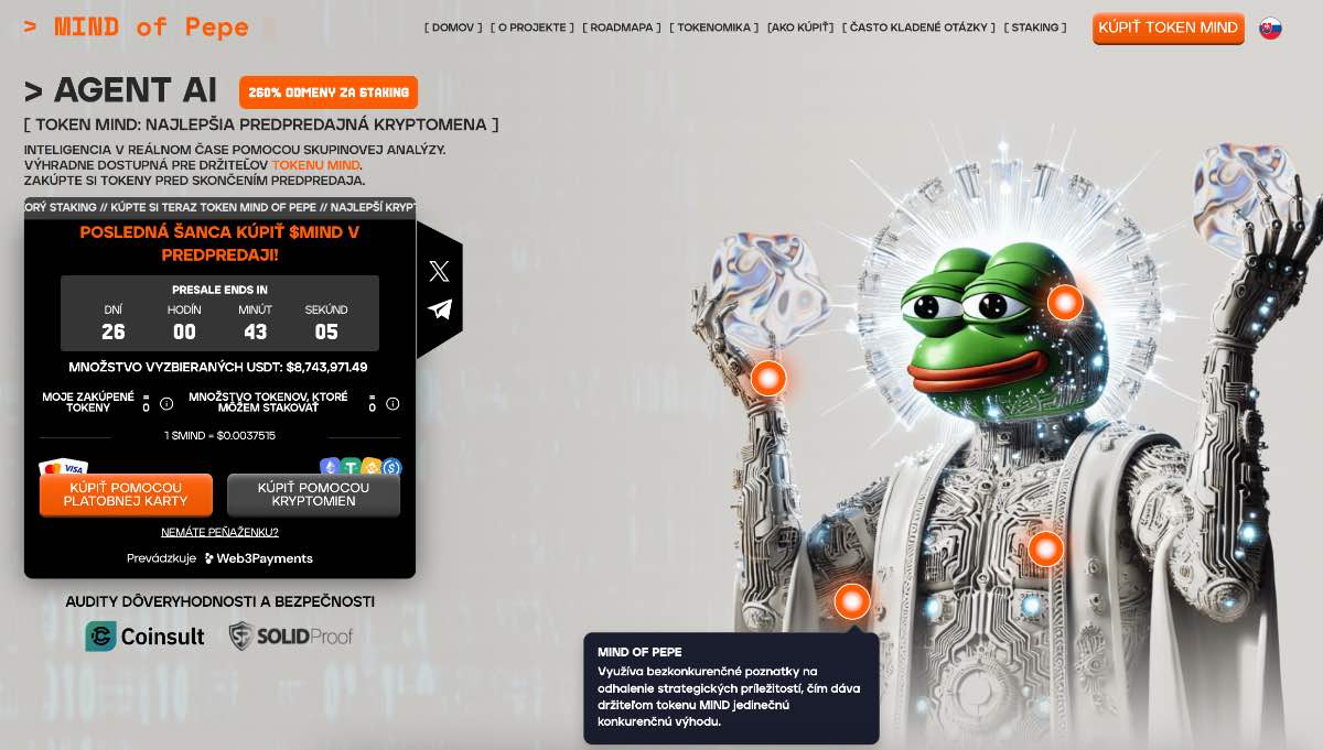 top kryptomena Mind of Pepe MIND