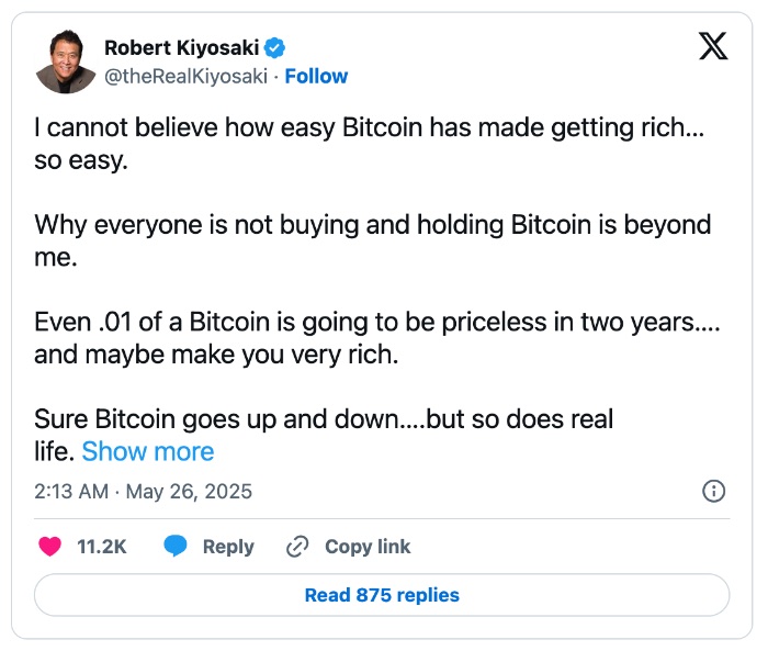 Kyiosaki Bitcoin ako zbohatnúť