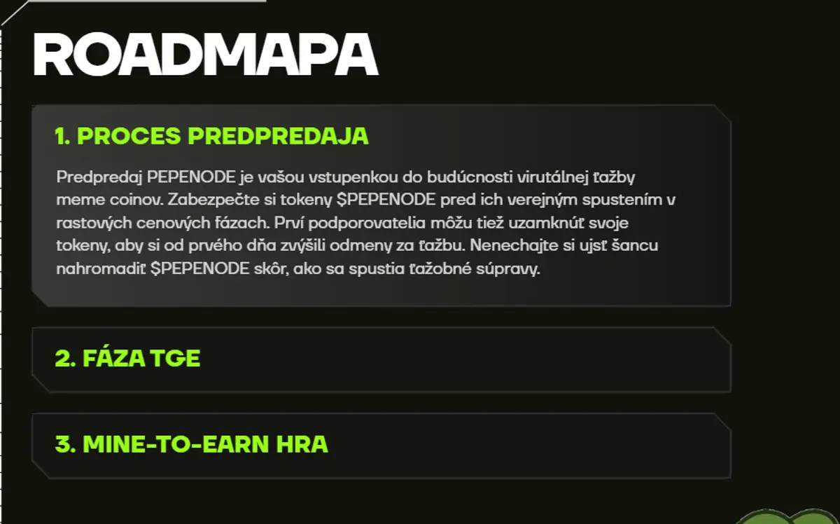 ako kúpiť pepenode roadmapa