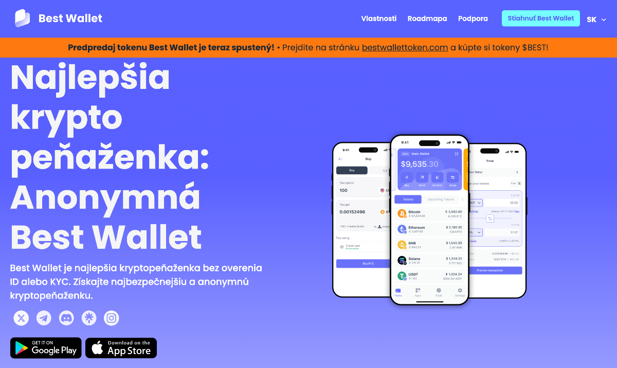 Best Wallet investovanie do kryptomien