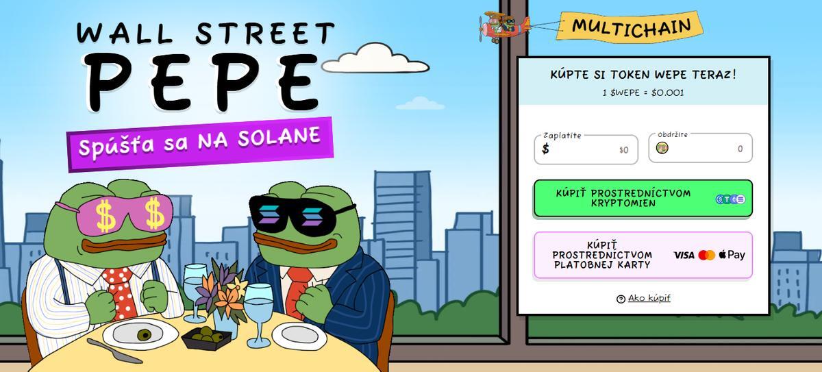najlepšie meme coiny wall street pepe