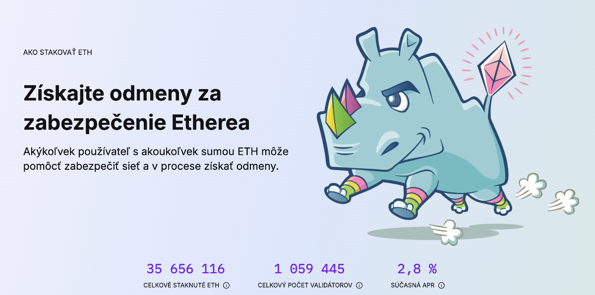 ethereum stakovanie kryptomien