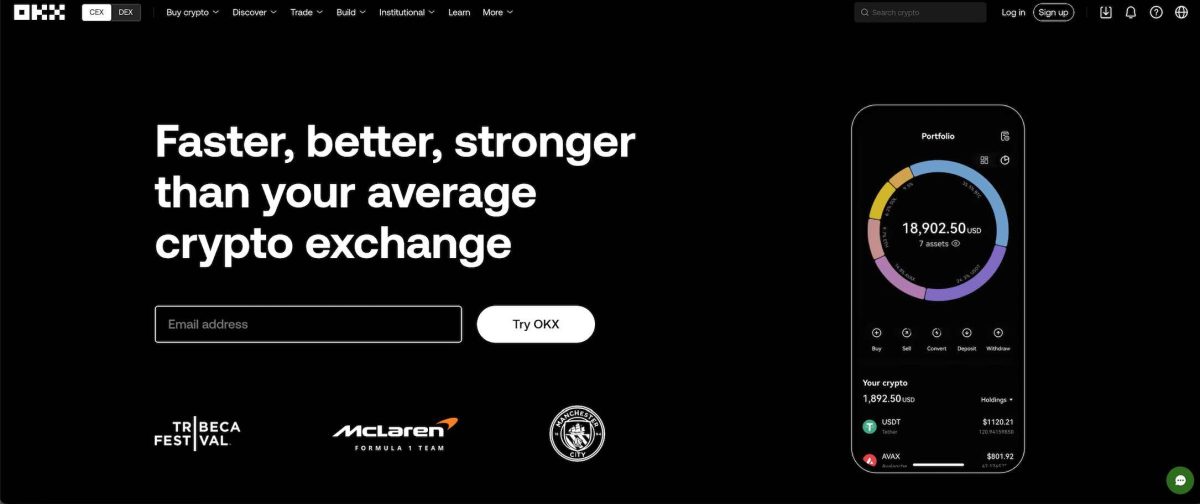 OKX bitcoin peňaženka