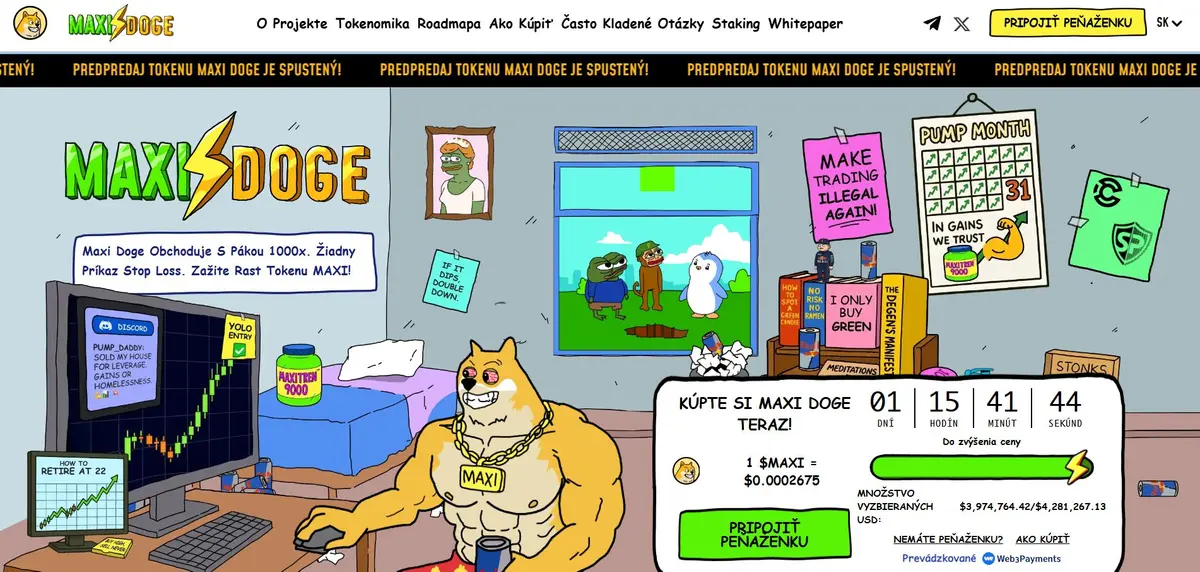 Maxi doge altcoin season trump kryptomeny
