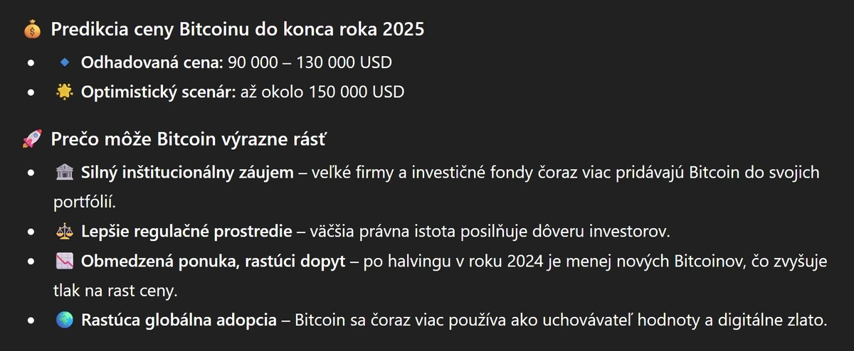 chatgpt predikcia bitcoin