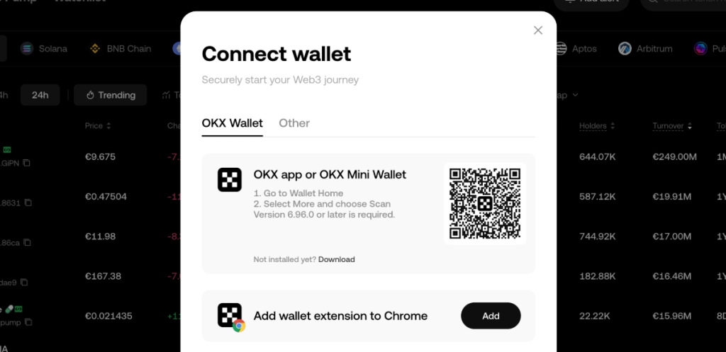 OKX registracija