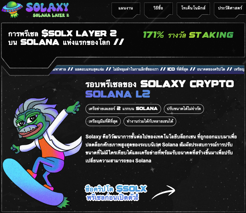 Solaxy เหรียญ Layer-2 ของ Solana