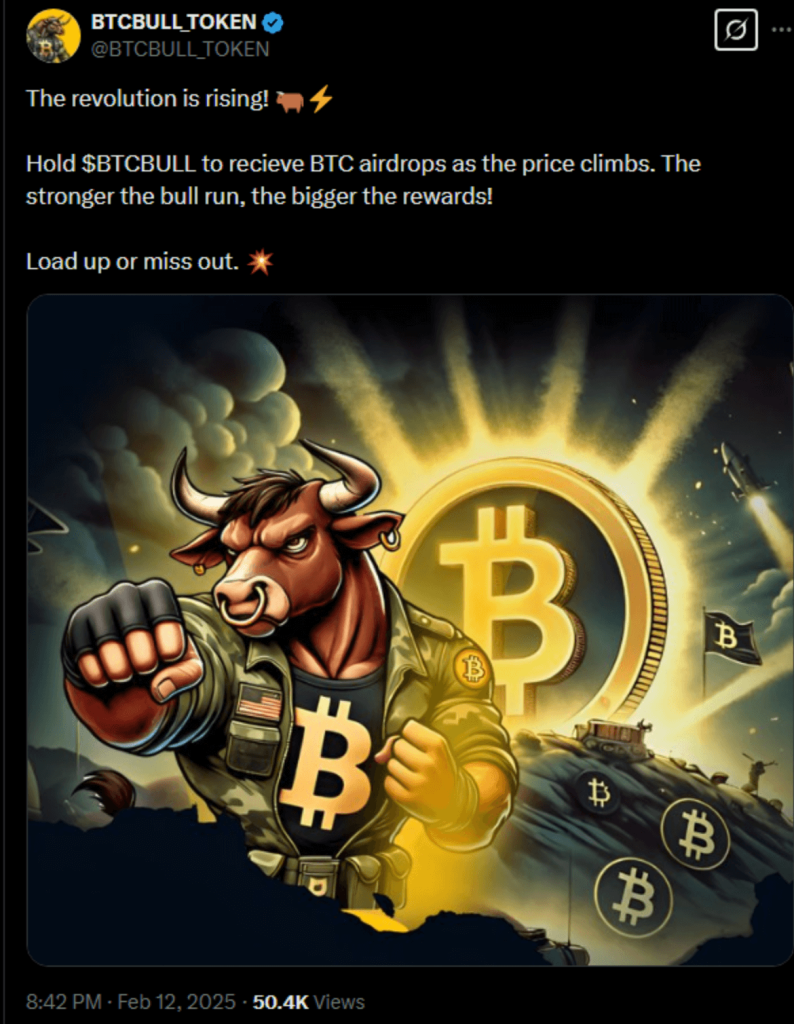 BTCBULL เตรียมแจก Bitcoin free จากแอร์ดรอป