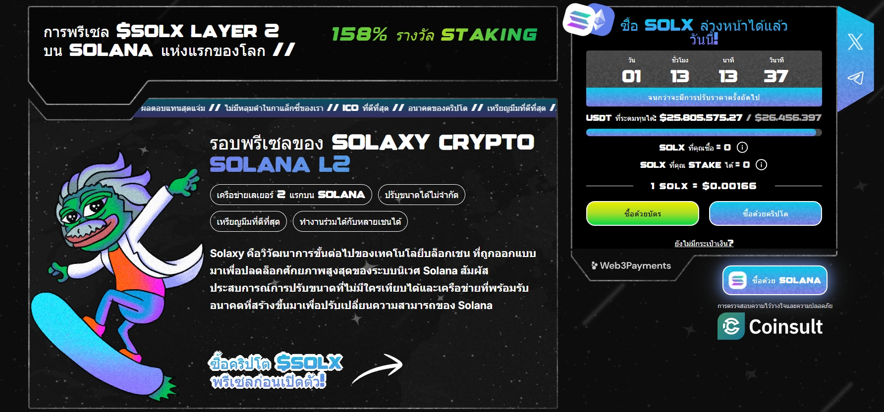 Solaxy โซลูชัน Layer 2 สำหรับ Solana และโอกาสสำหรับนักลงทุน