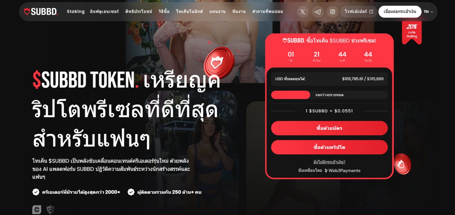 วิธีซื้อ Subbd Token ($SUBBD) - คู่มือการซื้อฉบับย่อ