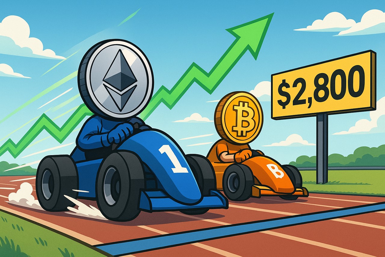 ETH แรงแซง Bitcoin ทะลุ 5% พร้อมลุ้นพุ่งทะลุแนวต้าน $2,800