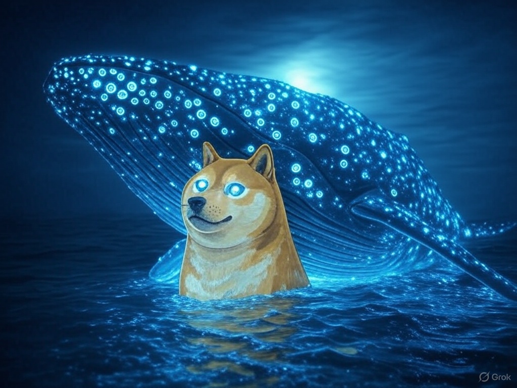 สัญญาณอะไร ตรวจพบวาฬกว้านซื้อ Dogecoin กว่า $18 ล้านขณะราคาทรงตัว 1