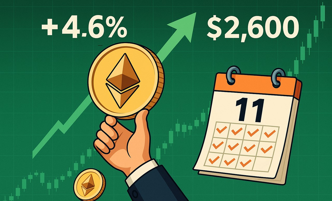 ETH พุ่ง 4.6% ทะลุ $2,600 หลังเงินสถาบันหลั่งไหลเข้า ETF ต่อเนื่อง 11 วัน