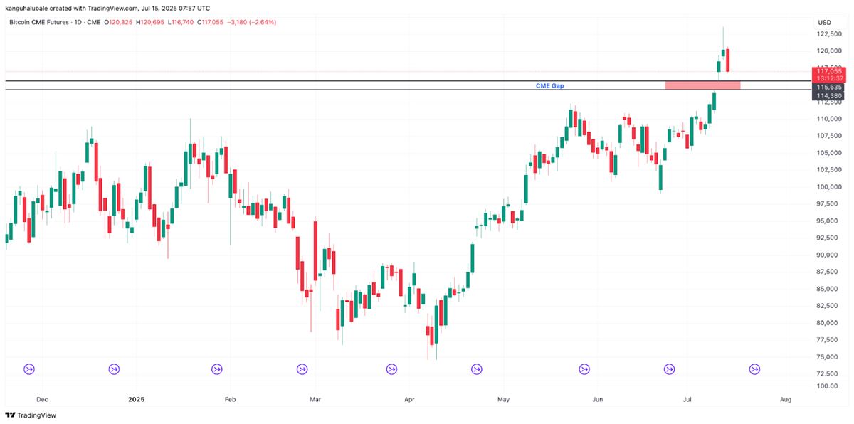 จับตา CME Gap! เป้าหมายราคา Bitcoin ที่ $114,000