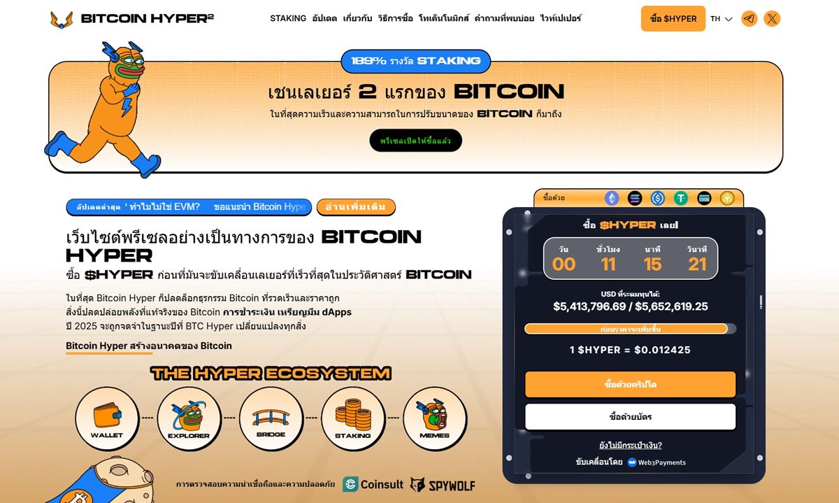 Bitcoin Hyper: Layer-2 แห่งอนาคตที่เร่งพลังให้ Bitcoin ด้วยความเร็วระดับ Solana