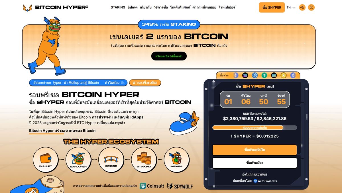 Bitcoin Hyper ($HYPER): Altcoin Layer-2 ที่อาจเปลี่ยนเกม Bitcoin