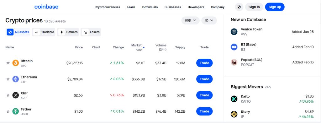 Coinbase Exchange