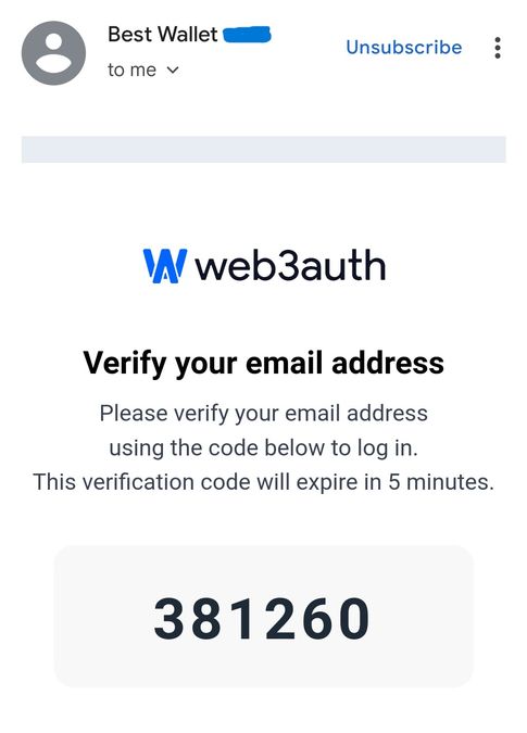 สร้างบัญชี Best Wallet