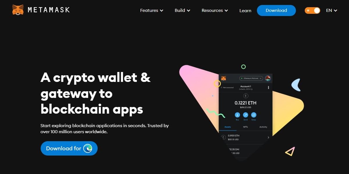 MetaMask - กระเป๋าโอเพ่นซอร์ส, รองรับ NFT และ DApps