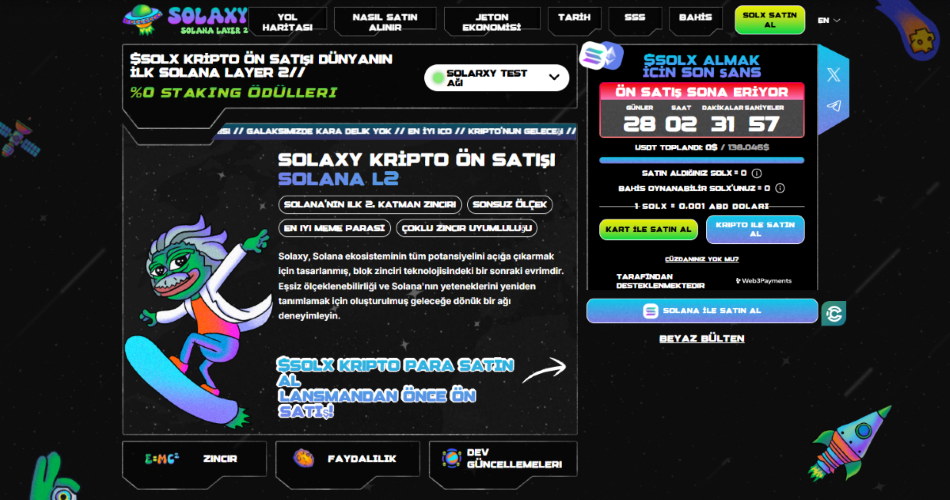En İyi Kripto ICO'larından biri olarak öne çıkan Solaxy
